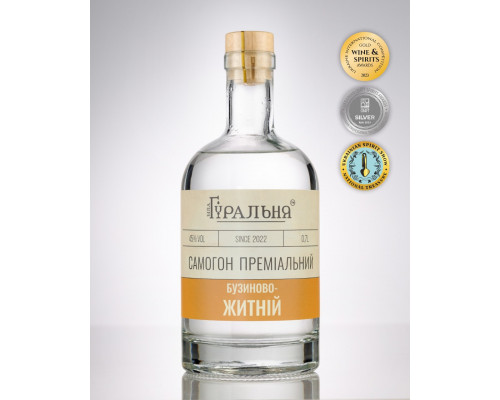 Самогон преміальний Бузиново-Житній 0,7 л., 45% vol.